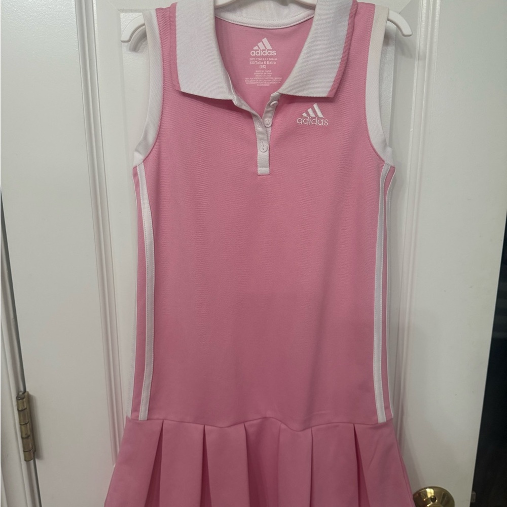 Adidas Kids Pink Polo Dress